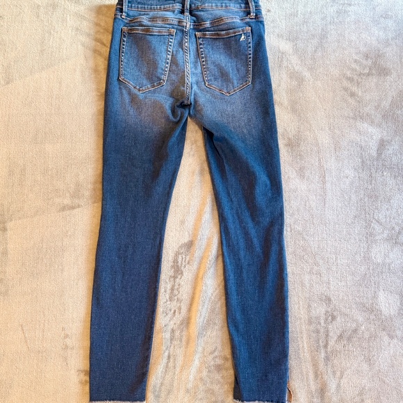 Sam Edelman The Kitten Midrise Skinny Ankle Distressed, Raw hem Size 27 - Picture 2 of 10